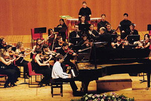 Fotografía dun concerto dos alumnos da Escola de Altos Estudos Musicais.